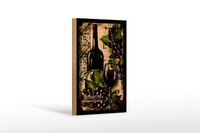 Holzschild Kunst 12X18 Cm Stillleben Vino Rosso Rotwein Deko Schild