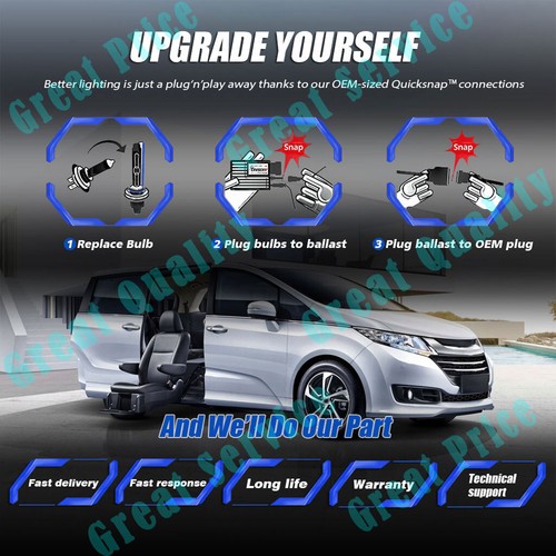 H1 H4 H7 H8 H9 H11 9005 9006 55W 12V HID Xenon Headlight Bulbs Kit 4300K~12000K - Picture 10 of 18