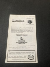 expansion pak n64 Manual Insert