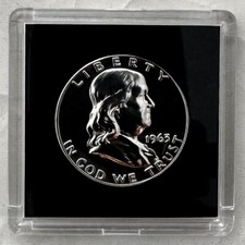 1963 FRANKLIN HALF DOLLAR, PREMIUM GEM, 90% SILVER, US MINT PROOF COIN 1963 FRANKLIN HALF DOLLAR, PREMIUM GEM, 90% SILVER, US MINT PROOF COIN