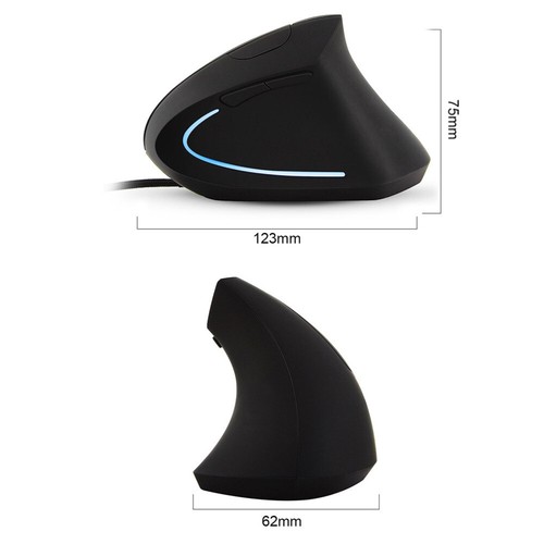 Ergonomic Optical USB Vertical Mouse Adjustable 800/ 1200/ 2000/ 3200 DPI - Picture 10 of 11