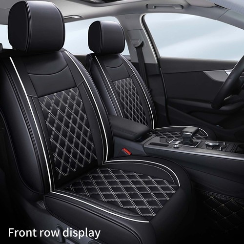 Juego de protectores de 2/5 asientos de cuero PU de lujo para fundas de asiento de automóvil Honda Pilot 03-2023 - Imagen 13 de 26