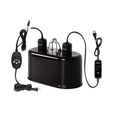 REPTI ZOO Dual Reptile Light Fixture with Dimming Thermostat and Timer, Deep ...