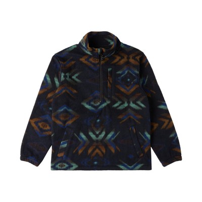 Billabong Kids Boundary Half Zip Fleece Warm Winter Tasche Gemustert