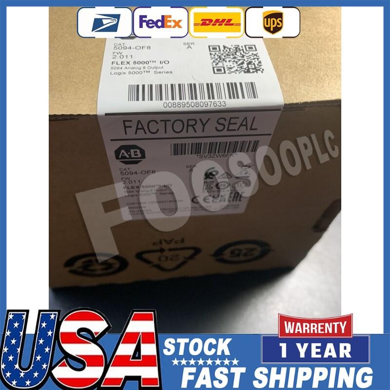 Sealed AB 5094-OF8 Flex 5000 I/O Analog 8 Output 5094OF8 New In Box US Free Tax