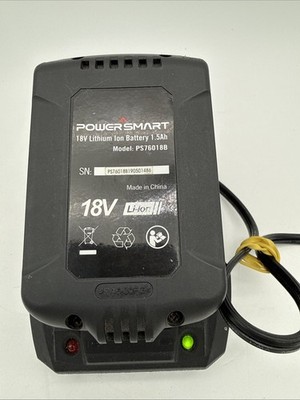 PowerSmart 18V 1.5Ah Battery & Charger PS76018B PS76018C   Used Tested Working