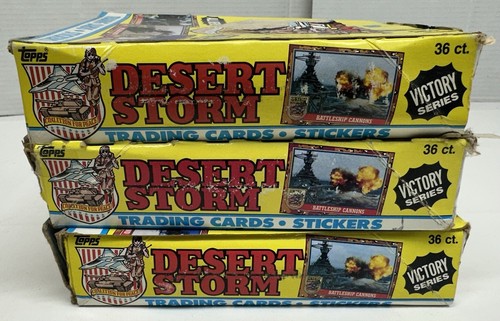 Lot Of 3 Topps 1991 Desert Storm Victory Series Box 2 Full Boxes & 1 Partial - Picture 7 of 7