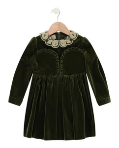 Robe velours Gucci fille détail volants
