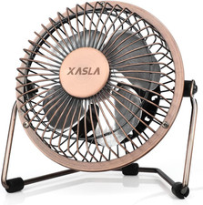 4 Inch Small USB Desk Fan, Mini Quiet Fan with Metal Construction  Strong Airfl