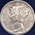 1942-P Mercury Silver Dime Ch AU