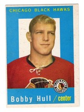 1959-60 Topps Bobby Hull Card #47 Chicago Blackhawks