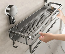 Wall Mounted Bathroom Rack Shelf Hanging Storage Organizer Holder Space Saver