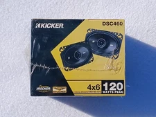2) Kicker 43DSC4604 D-Series 4x6" 240W 4-Ohm 2-Way Car Audio Coaxial Speakers