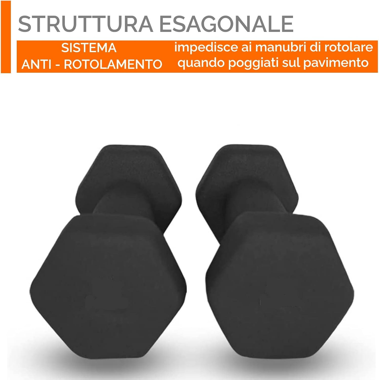 Coppia di Manubri Fitness 2 x 3 Kg con Presa Antiscivolo foto 5