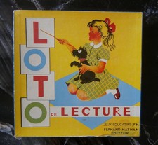 LOTO DE LECTURE VINTAGE – Jeu éducatif Fernand NATHAN années 60 en bon état