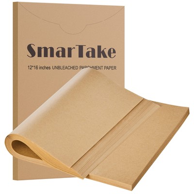 SMARTAKE 200 Pcs Parchment Paper Baking Sheets 12X16 Inches Non-Stick Precut Ba