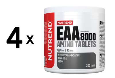 4 x Nutrend EAA 8000 Amino Tablets - 300 tablets (91,66 EUR/kg)