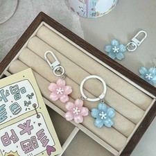 Resin Sakura Keychain for Keys and Bag Pendant Lightweight and Colorful