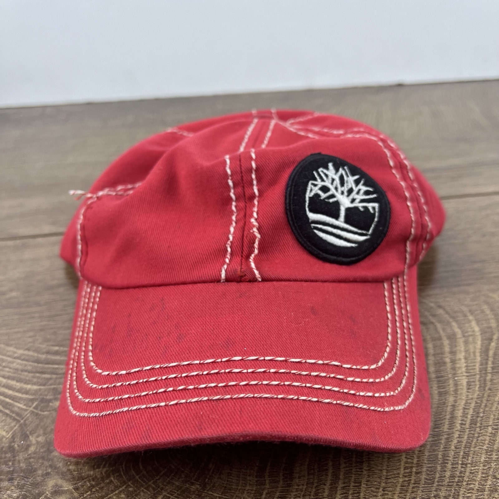 Tree Baseball Hat Red Cap Adjustable Hat Red Adul… - image 2