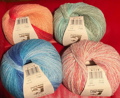 Juniper Moon Farm's Light Weight Zooey Stripes & Spray yarn - 4 color choice