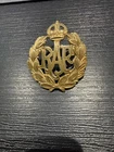 Genuine WW2 RAF Royal Air Force Cap Badge. Kings Crown. With Lugs WS