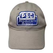 Port and Company Baseball Cap Beige Blue PSC Producers Supply Strapback Hat OS
