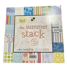DCWV The Summer Stack - 12 " x 12 "  Sheets Paper Acid & Lignin Free Scrapbook