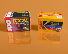 Kodak Gold Plus 100 24 Exp 35mm Film Exp. 1995 AND Focal 12 exp. 35MM 1996