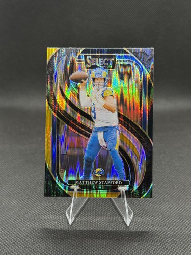 2024 Panini Select #182 Matthew Stafford Black & Gold Shock Prizm Rams