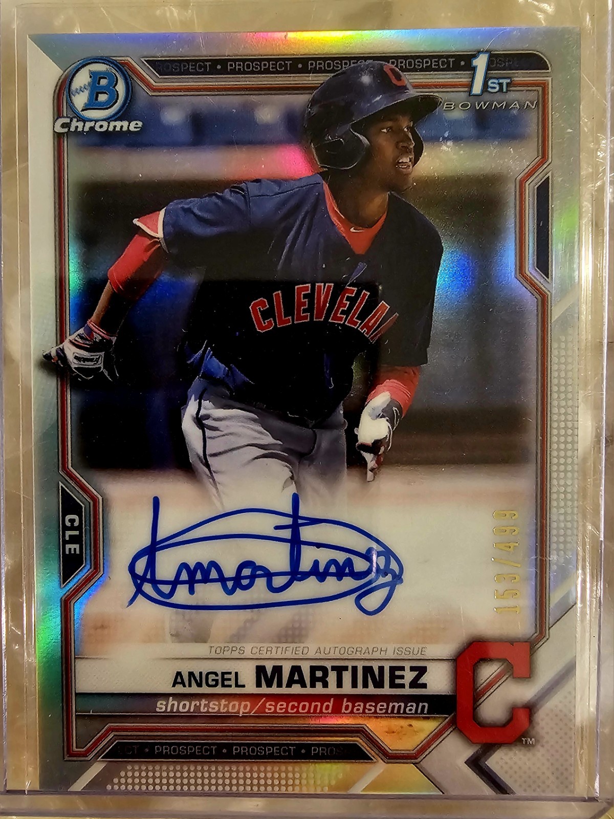 2021 1st Bowman Chrome Angel Martinez Refractor Auto Rookie Card  RC /499🔥📈