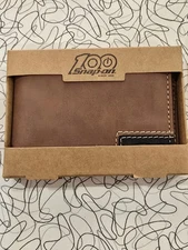 Snap On Tools 100th Anniversary Brown Leather Bifold Money Clip Wallet - NIB