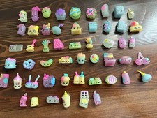 52 Shopkins Pretend Play Grocery Miniatures Lot - Glow in the dark
