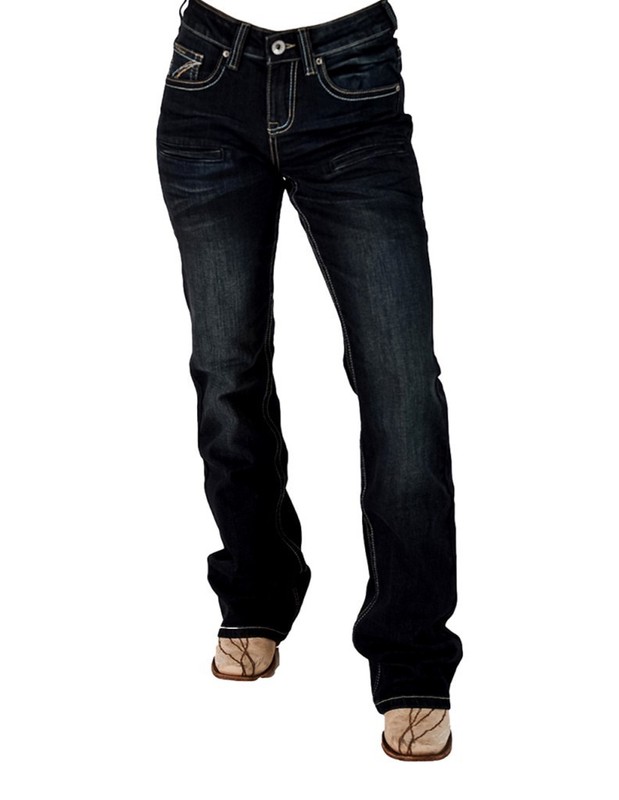 Cowgirl Tuff Western Jeans Womens Trainer 30 Long Medium Wash JTRAIN CLEARANCE