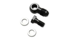 Vibrant 11524 Banjo Fitting 14 mm x 1.50 to 6 AN - w/ Crush Washer - Black