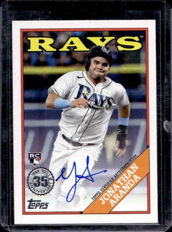 2023 Topps Jonathan Aranda 1988 35th Anniversary Auto Series One RC #88BA-JAR