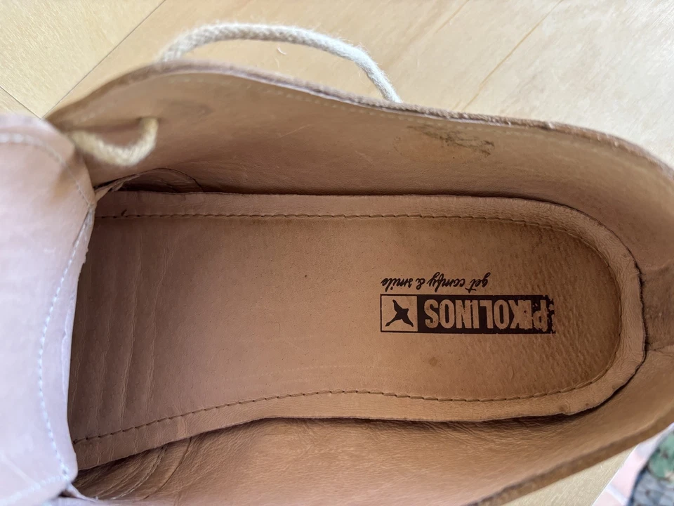 Zapatos Pikolinos Calabria Mujer Talla 39/8.5 Cuero Dorado Puntera Almendra Planos Foto 4 de 4