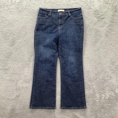 Levis 512 Perfectly Slimming Jeans Womens 14 Short Blue Boot Cut Stretch Denim