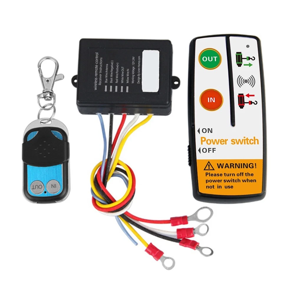Cordless Electric Winch Remote Control Kit for ATV SUV Trucks 924V Range 50ft - Image 4 of 4