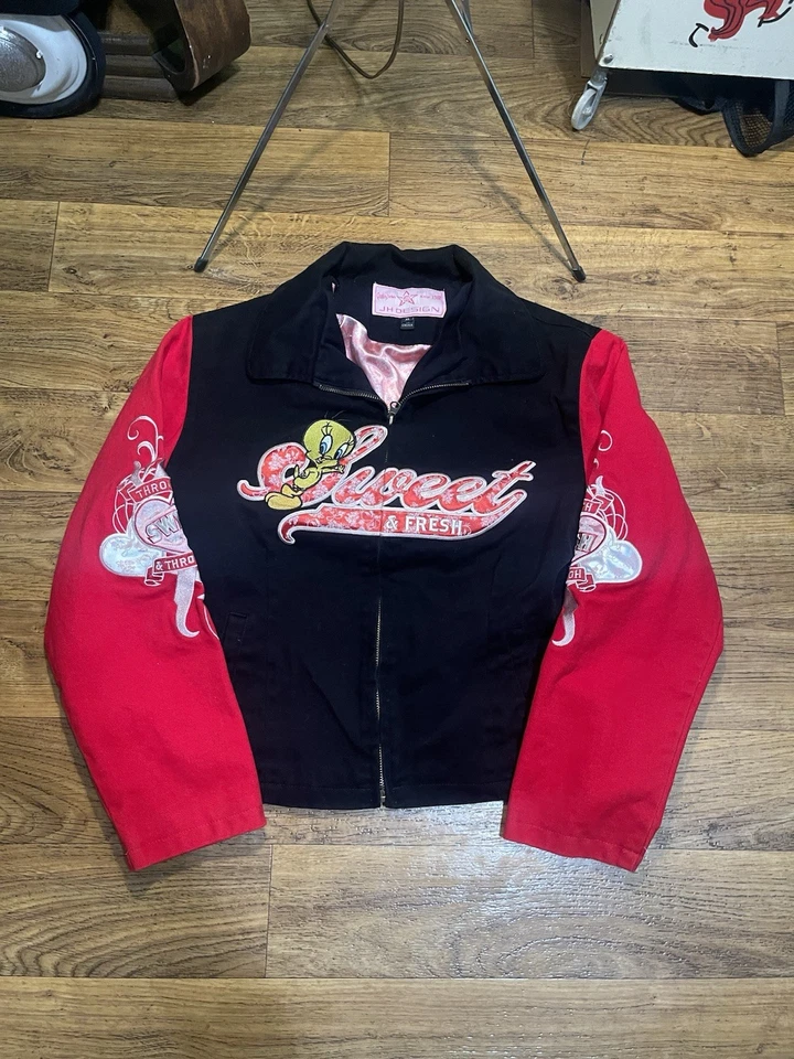 Vintage JH Designs Tweety Bird Women’s Jacket Lined Sweet And Fresh Embroidered - Image 2 of 4