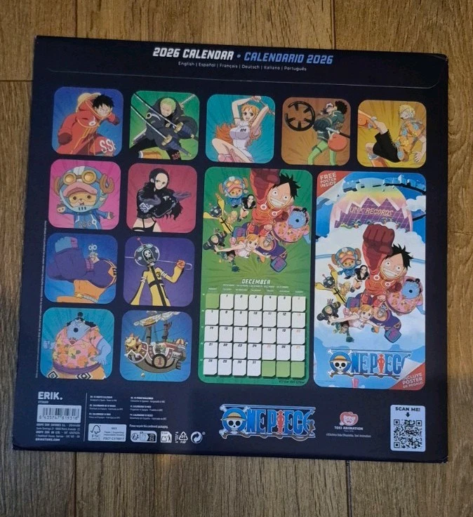Calendario de Pared One Piece 2026 Nuevo Manga Anime - Imagen 2 de 2