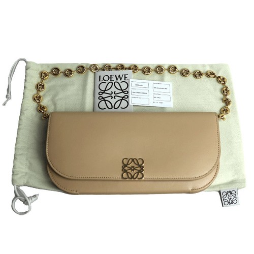 LOEWE Goya long chain Clutch Bag beige A896O45X01 Extremely