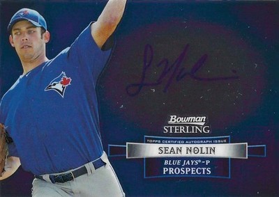 2012 Bowman Sterling - Prospect Autographs Sean Nolin #BSAP-SN (AU, RC)