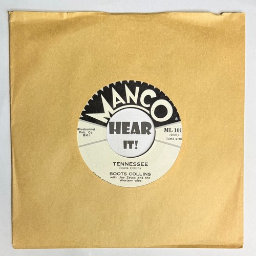 Old Stock TX Country Bop Rockabilly 45 BOOTS COLLINS Tennessee MANCO hear NM