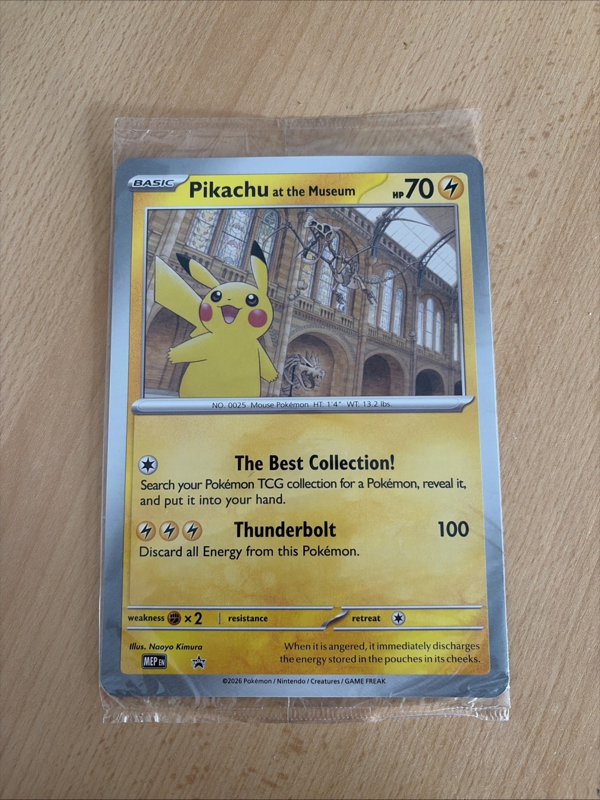 Pokemon TCG Pikachu At The Museum - Jumbo Sealed Promo Card Oversized