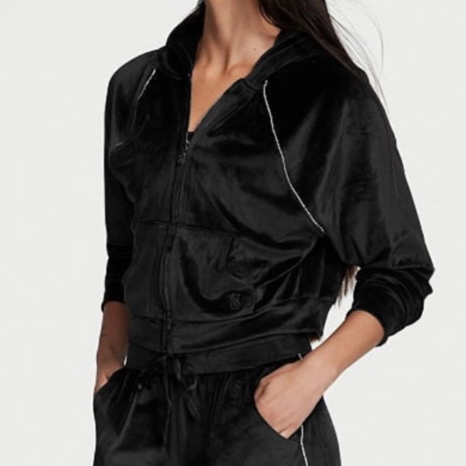 UNDERCOVER Felpa con cappuccio e zip intera Victoria's Secret Velour Bling Large