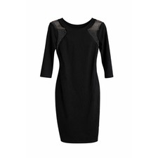 Alexia Admor Studded Mesh-Detail Little Black Dress Size Small Originally $225