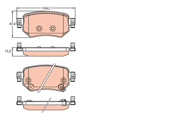 TRW BremsbelÄGe Bremsbelagsatz Hinten Passend FüR Mazda 6-image