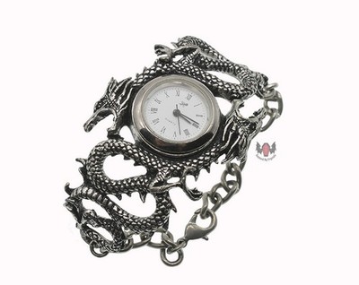 Alchemy Gothic Imperial Dragon Uhr AW16 Armband Goth Pewter 2000er Armband