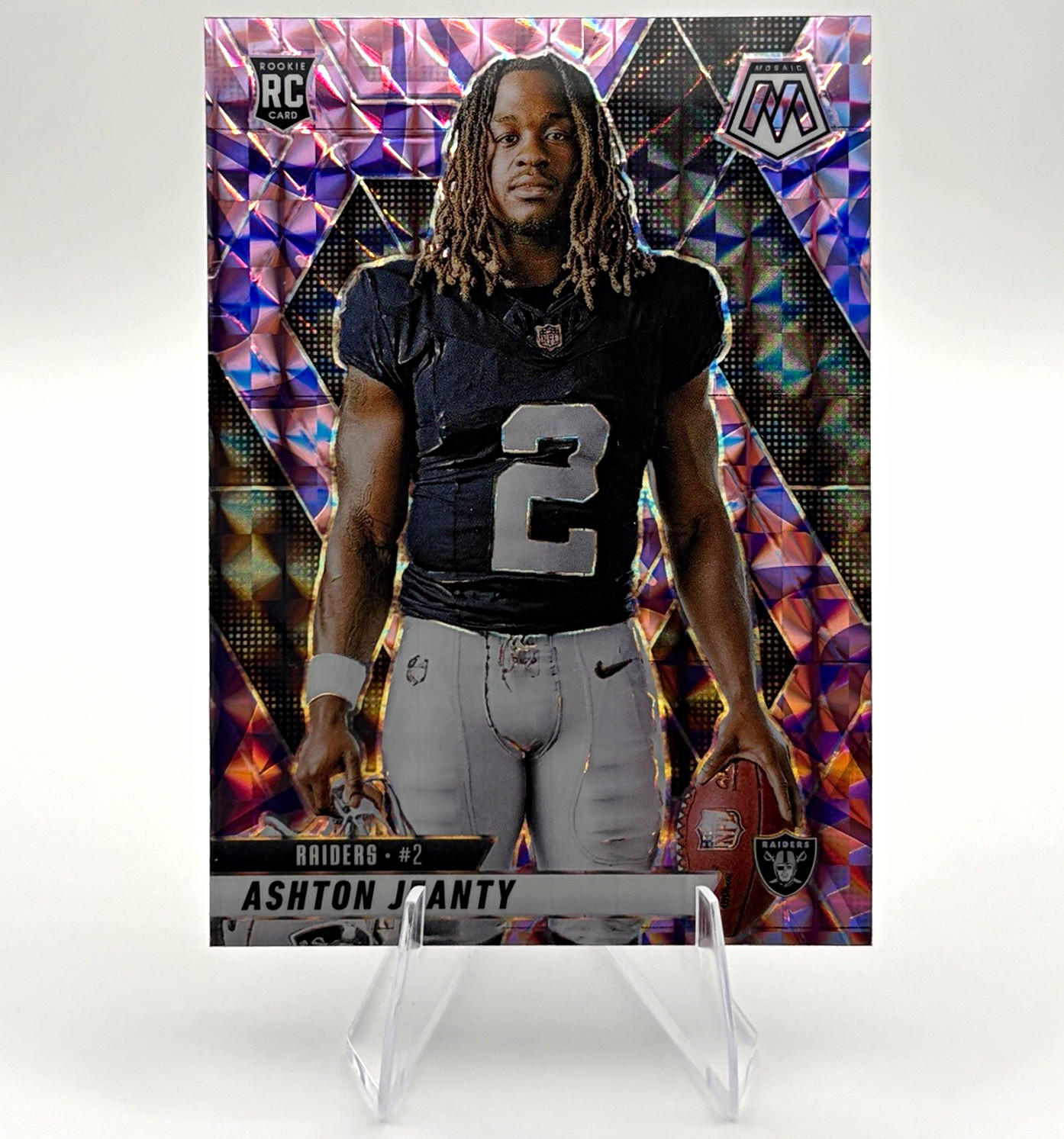 Panini 2025 Mosaic Ashton Jeanty Rookie Variations Reactive Purple Prizm #287