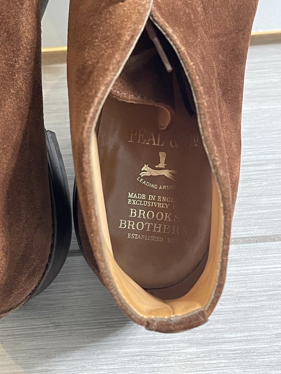 Peal & Co Brooks Brothers Suede Chukka Boots Brown England  display picture 1